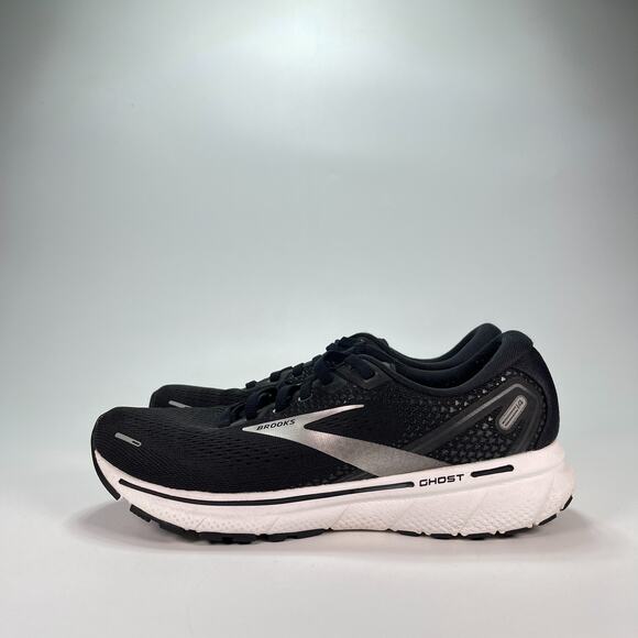 Brooks Ghost 14 Black White Athletic Running Shoes 1203561B057 Women's Size 9.5 - Picture 4 of 11
